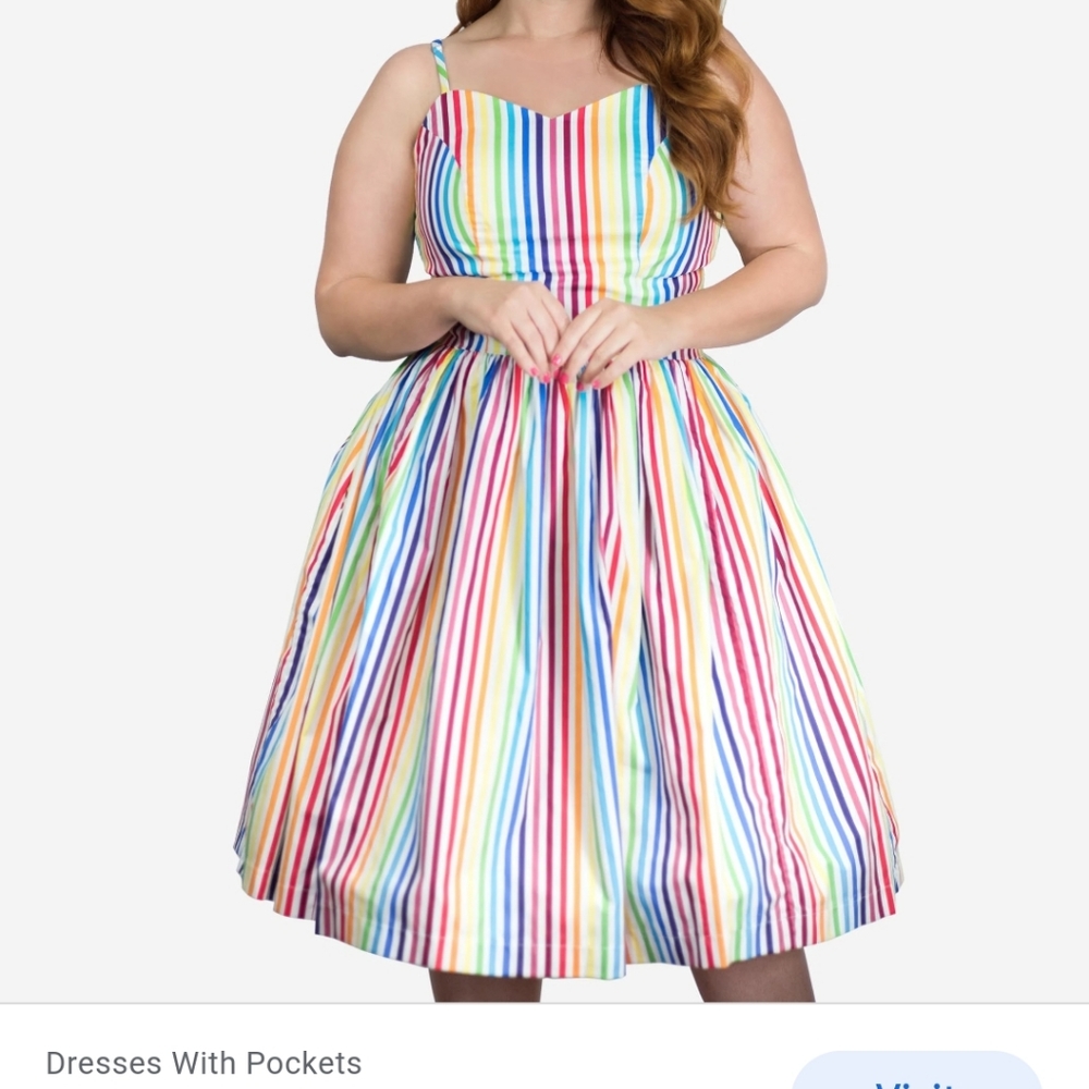 Unique Vintage Rainbow Dress